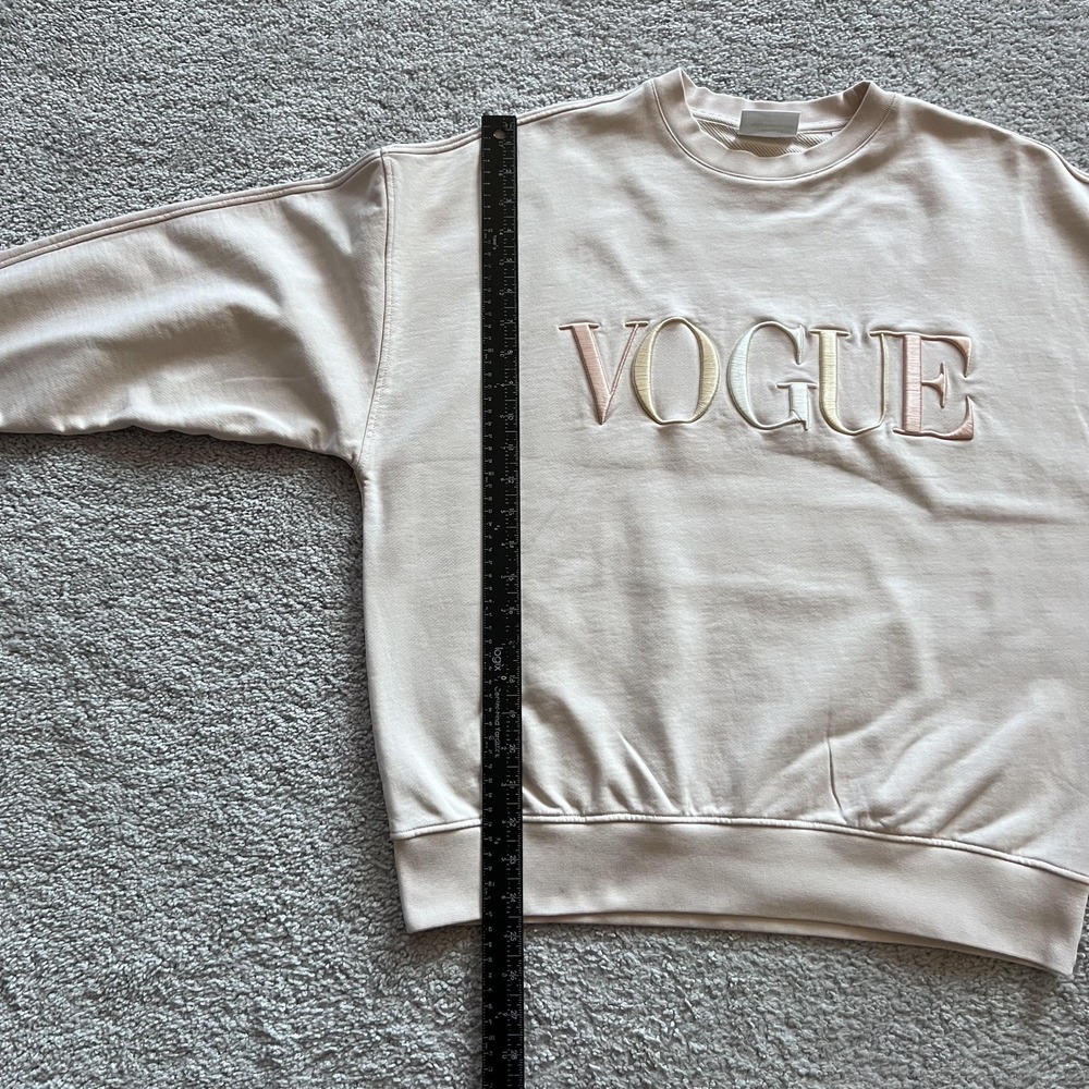 Vogue Collection Logo Sweatshirt Womens XL Pink Cotton Crewneck Pullover - Picture 11 of 14